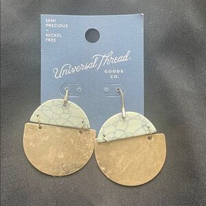 Universal Thread Gold and Cream Earrings
